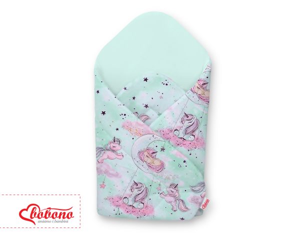 Baby nest with stiffening - unicorn mint/mint - Image 2