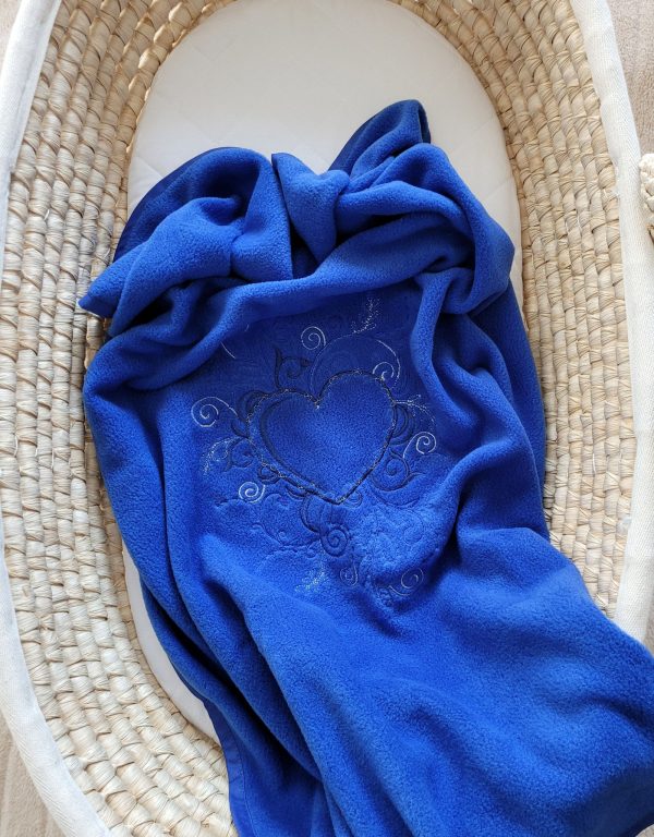 Polar fleece blanket for babies - Chic navy blue - Image 4