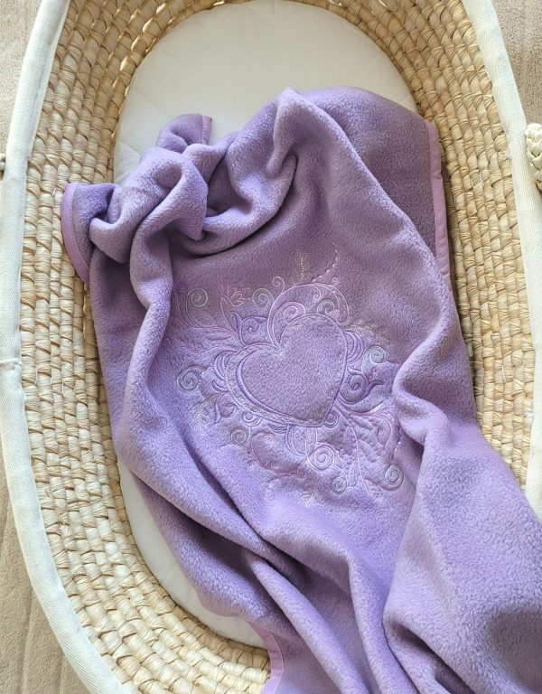 Polar fleece blanket for babies- Chic lilac - Image 3
