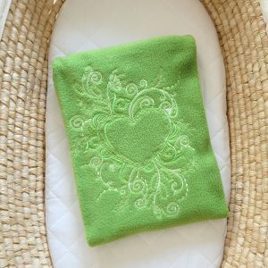 Polar fleece blanket for babies - Chic green