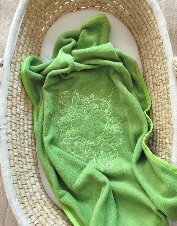 Polar fleece blanket for babies - Chic green - Image 3
