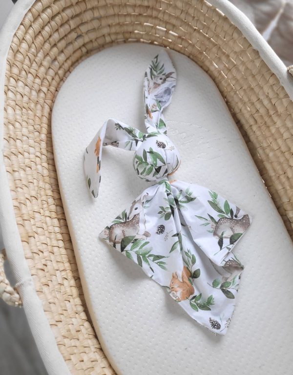 Soft cosy cuddly bunny blanket in cotton - Woodland green - Image 2
