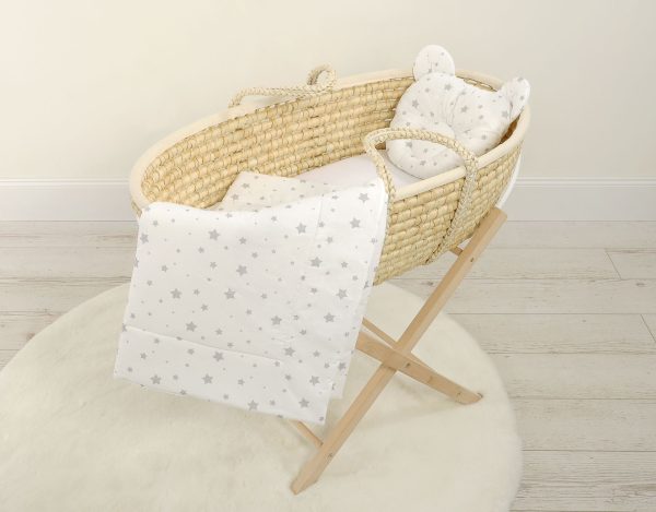 Duvet with pillow Teddy - 2pcs set - mini gray stars - Image 2