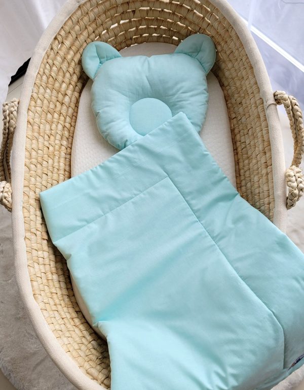 Blanket with pillow - 2pcs set - mint - Image 2