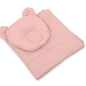 Blanket with pillow - 2pcs set - pastel pink