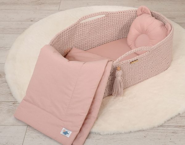 Blanket with pillow - 2pcs set - pastel pink - Image 2