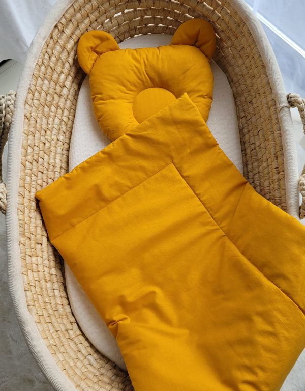 Blanket with pillow - 2pcs set - honey yellow - Image 2