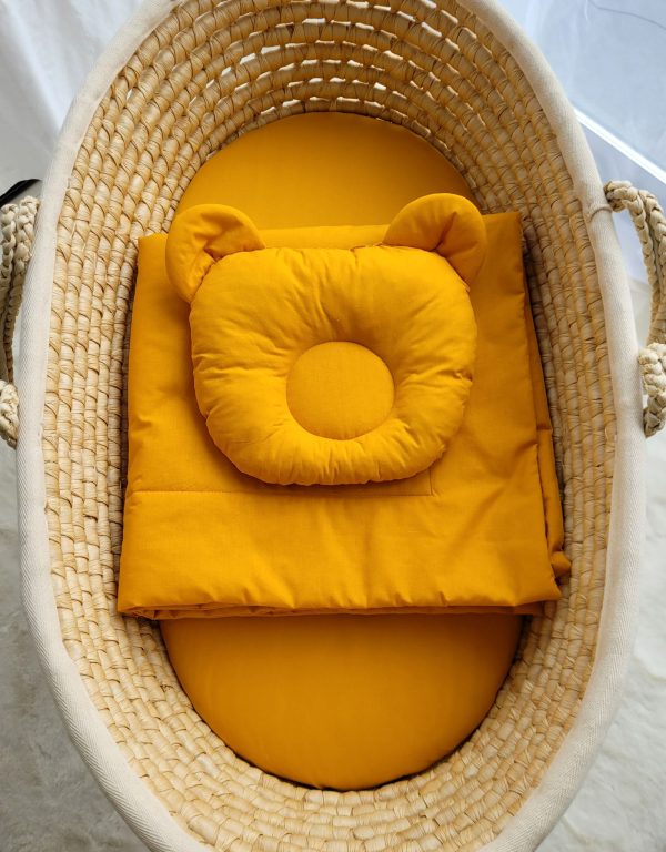 Blanket with pillow - 2pcs set - honey yellow - Image 4