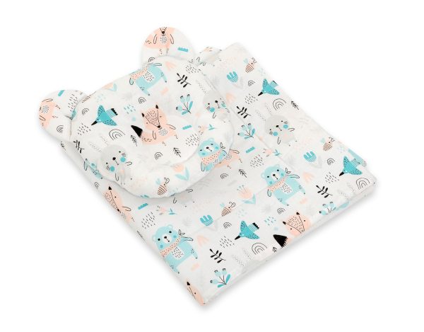 Duvet with pillow Teddy - 2pcs set - blue teddy bears