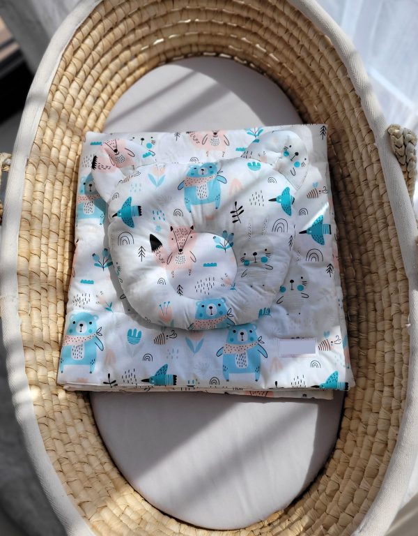 Duvet with pillow Teddy - 2pcs set - blue teddy bears - Image 4