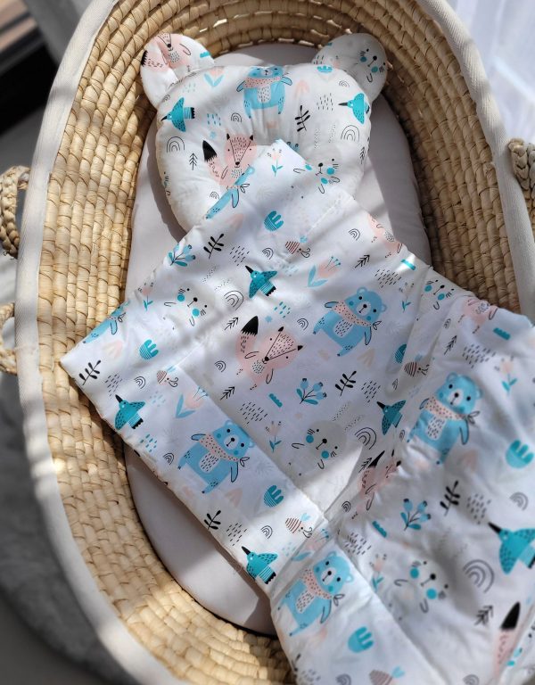 Duvet with pillow Teddy - 2pcs set - blue teddy bears - Image 5