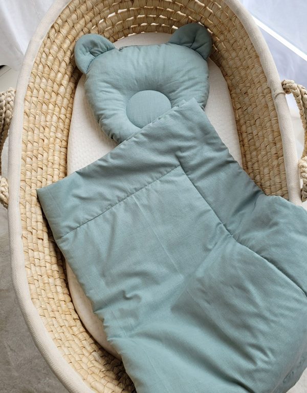 Blanket with pillow - 2pcs set - pastel green - Image 5