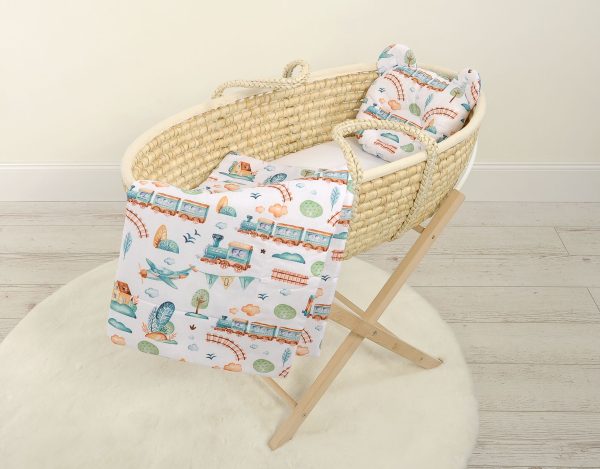 Duvet with pillow Teddy - 2pcs set - turquoise train - Image 8