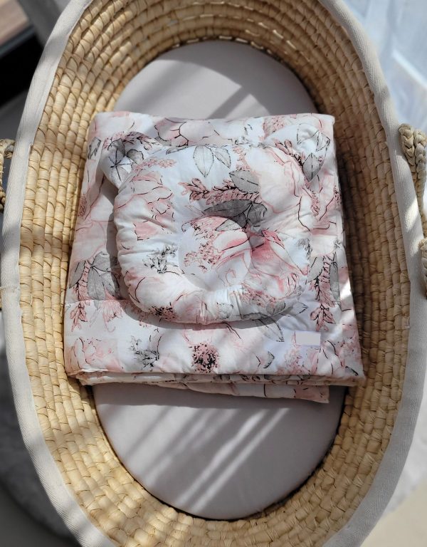 Duvet with pillow Teddy - 2pcs set - sepia roses - Image 4