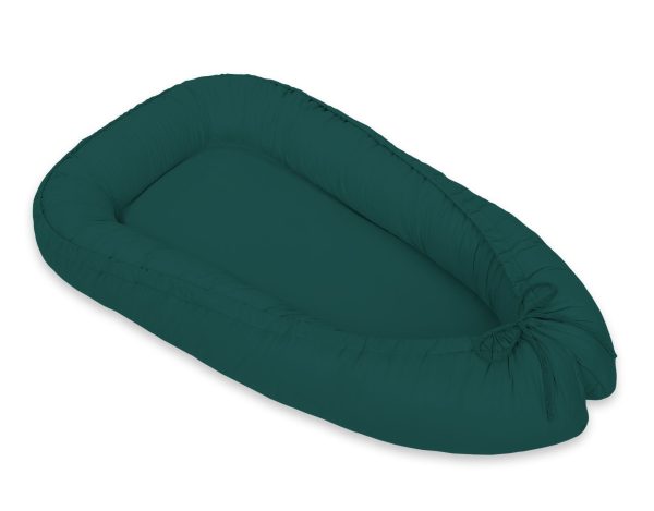 Baby nest double-sided Premium Cocoon for infants MY SWEET BABY- bottle green - Image 3