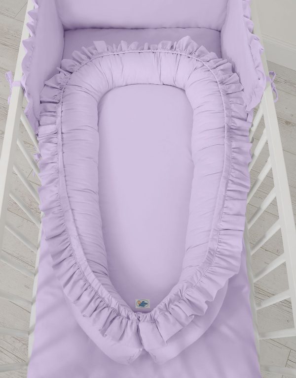 Baby nest Premium Cocoon for infants with a ruffle MY SWEET BABY- lila - Image 3