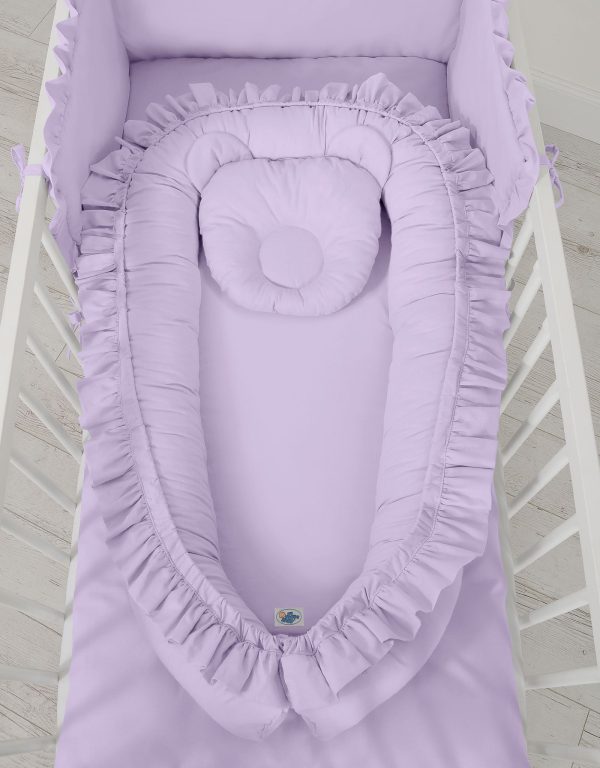 Baby nest Premium Cocoon for infants with a ruffle MY SWEET BABY- lila - Image 4