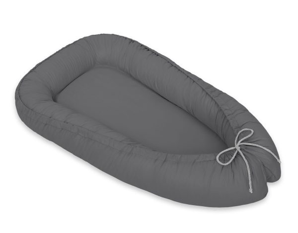 Baby nest double-sided Premium Cocoon for infants MY SWEET BABY- anthracite - Image 3