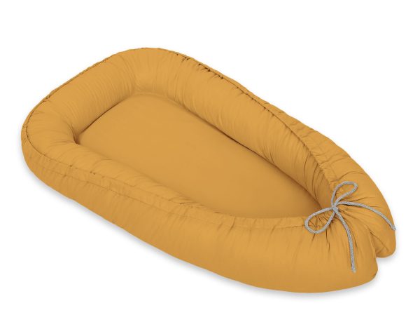 Baby nest double-sided Premium Cocoon for infants MY SWEET BABY- honey yellow - Image 3