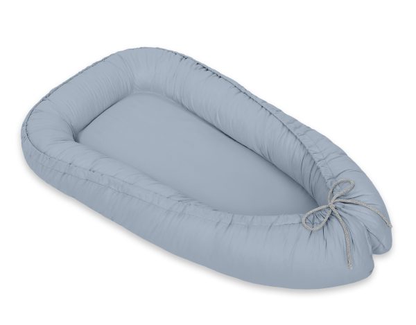 Baby nest double-sided Premium Cocoon for infants MY SWEET BABY- pastel blue - Image 3