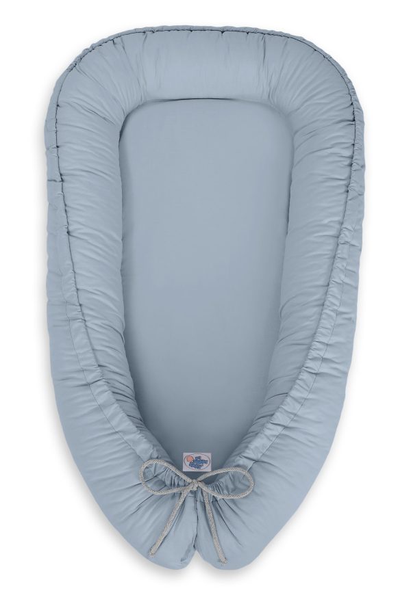 Baby nest double-sided Premium Cocoon for infants MY SWEET BABY- pastel blue