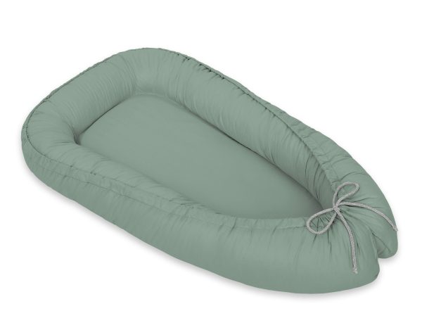 Baby nest double-sided Premium Cocoon for infants MY SWEET BABY- pastel green - Image 3