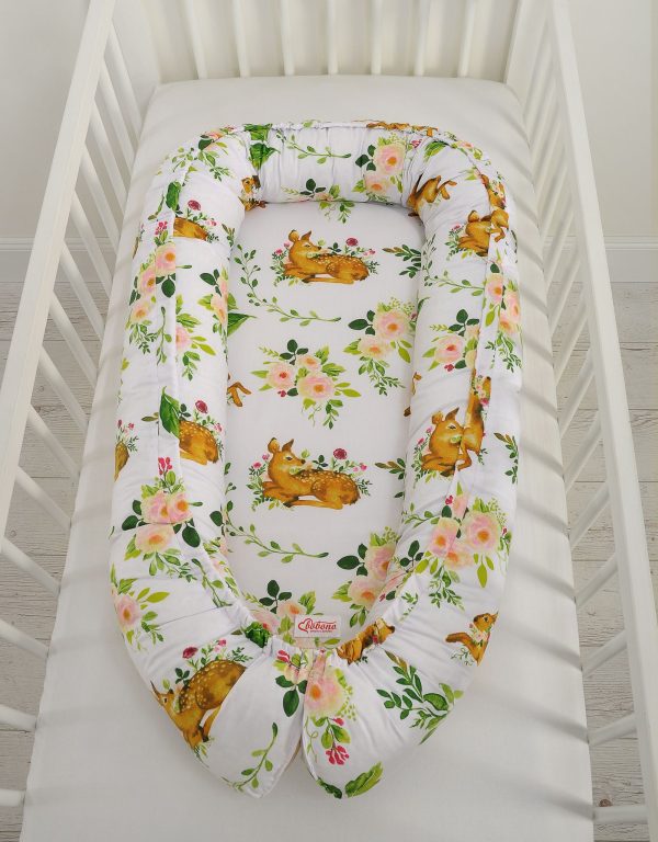 Baby nest double-sided Premium Cocoon for infants BOBONO - in the forest - Image 4
