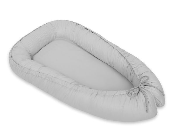 Baby nest double-sided Premium Cocoon for infants MY SWEET BABY- gray - Image 3