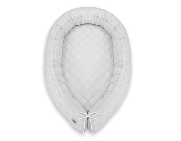 2-in-1 - Baby nest quilted - snake pillow bumper - gray - Image 6