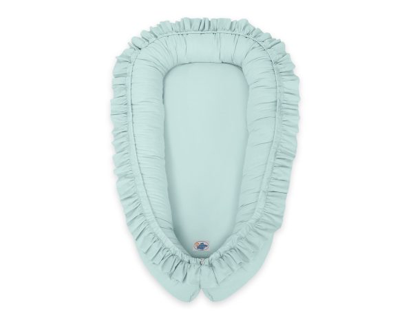 Baby nest Premium Cocoon for infants with a ruffle MY SWEET BABY- mint - Image 3