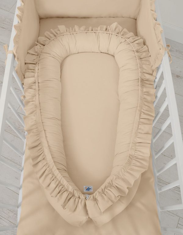 Baby nest Premium Cocoon for infants with a ruffle MY SWEET BABY- beige - Image 4
