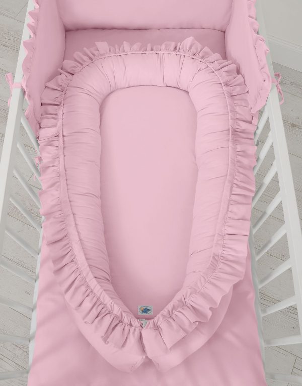 Baby nest Premium Cocoon for infants with a ruffle MY SWEET BABY- pink - Image 4