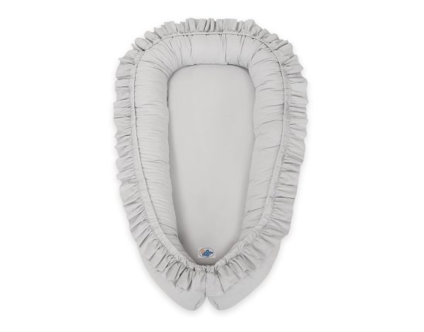Baby nest Premium Cocoon for infants with a ruffle MY SWEET BABY- grey - Image 2
