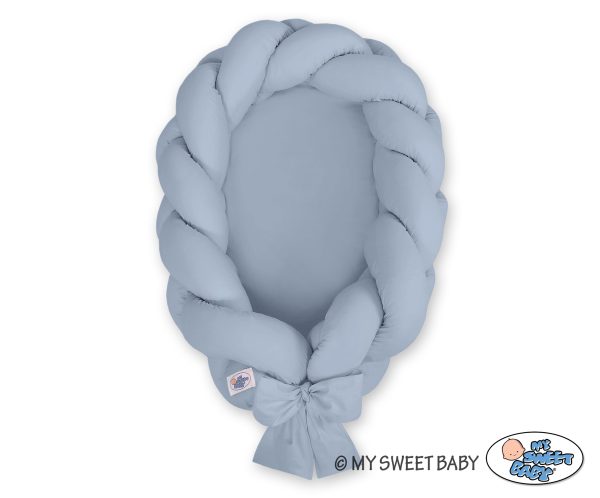 Braided baby nest 2 in 1 - pastel blue - Image 2
