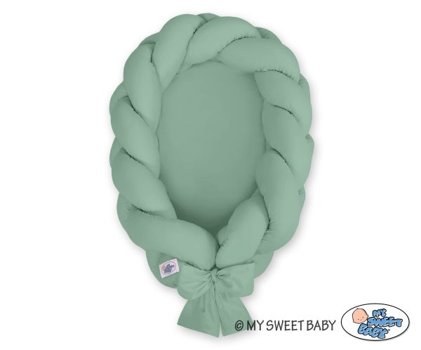 Braided baby nest 2 in 1 - pastel green - Image 2