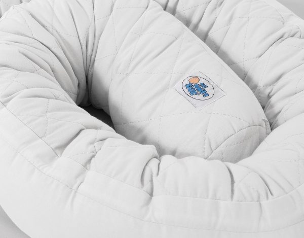 2-in-1 - Baby nest quilted - snake pillow bumper - white - Image 5