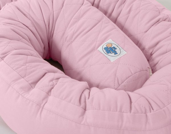 2-in-1- Baby nest quilted - snake pillow bumper - pink - Image 5