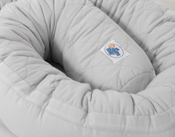 2-in-1 - Baby nest quilted - snake pillow bumper - gray - Image 5
