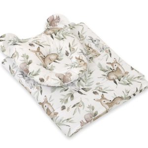 Duvet with pillow Teddy - 2pcs set - woodland olive