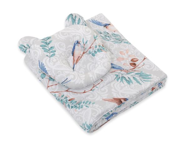 Duvet with pillow Teddy - 2pcs set - Blue birds