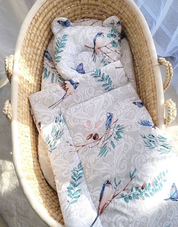 Duvet with pillow Teddy - 2pcs set - Blue birds - Image 4