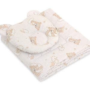 Duvet with pillow Teddy - 2pcs set - Rainbow beige bear