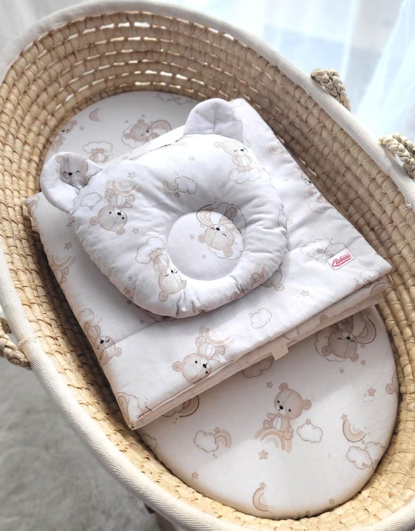 Duvet with pillow Teddy - 2pcs set - Rainbow beige bear - Image 3