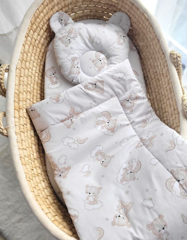 Duvet with pillow Teddy - 2pcs set - Rainbow beige bear - Image 4