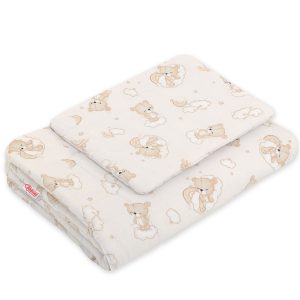 Bedding set 2-pcs 75x100cm NEWBORN- rainbow beige bear