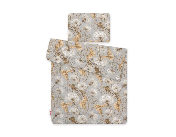 Bedding set 2-pcs 75x100cm NEWBORN- Dandelions grey - Image 2