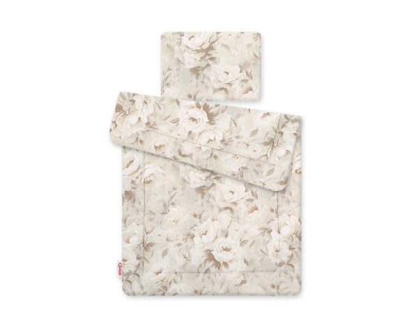 Bedding set 2-pcs 75x100cm NEWBORN- Peonies beige - Image 2