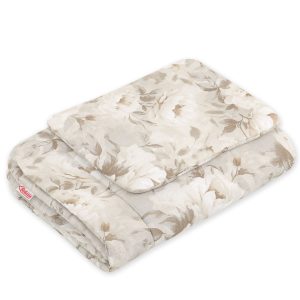 Bedding set 2-pcs 75x100cm NEWBORN- Peonies beige