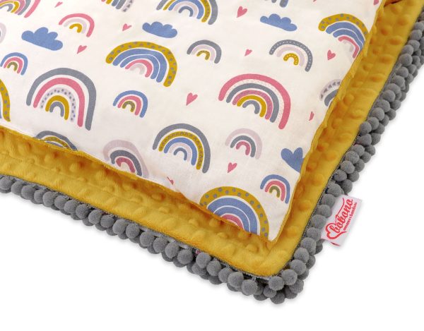 Set: Double-sided blanket minky + pillow- rainbow - Image 2