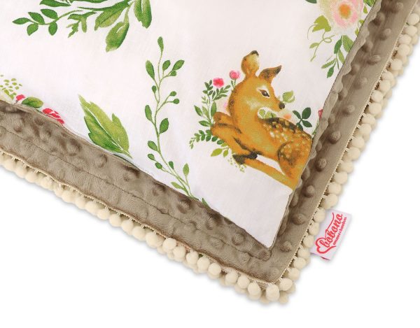 Set: Double-sided blanket minky + pillow- In the forest - Image 2